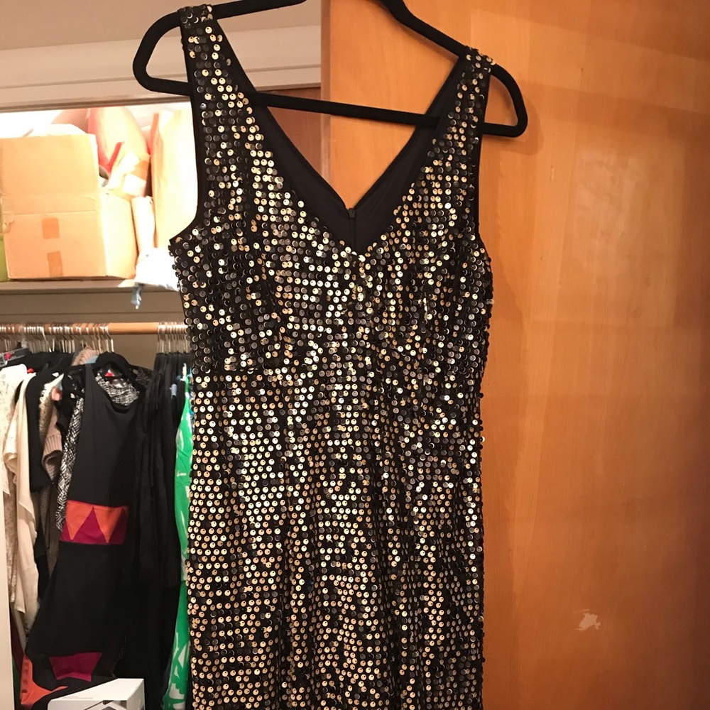 Black and Gold Sequin dress